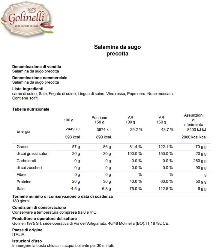salamina da sugo precotta